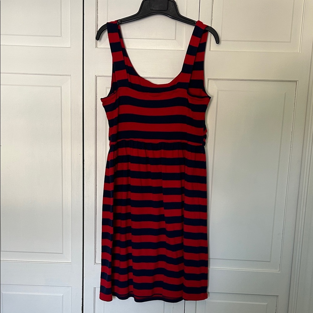 Chic Red and Blue Medium Striped Mini Dress - Picture 6 of 10